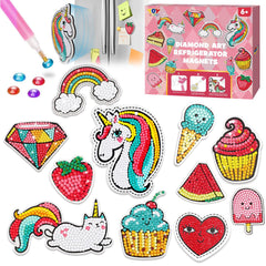 TOY Life Diamond Art Magnets apple design for kids craft on fridge