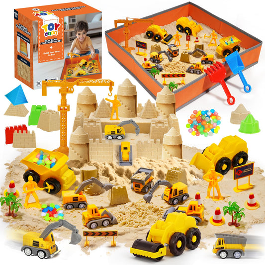 TOY Life foldable sandbox setup for indoor sensory play and clean containment