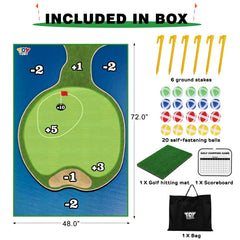 TOY Life Golf Chipping Mat color-coded balls improve team play and quick setup.