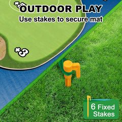 TOY Life Golf Chipping Mat sand trap adds negative points for a tougher challenge.