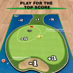 TOY Life Golf Chipping Mat scoring zone highlights points as you aim for the center.