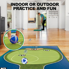 TOY Life Golf Chipping Mat sticky balls demonstrate easy scoring and quick setup.