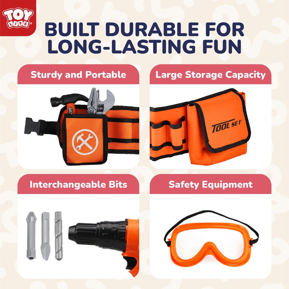TOY Life pliers, hammer, and screwdrivers included for imaginative builds