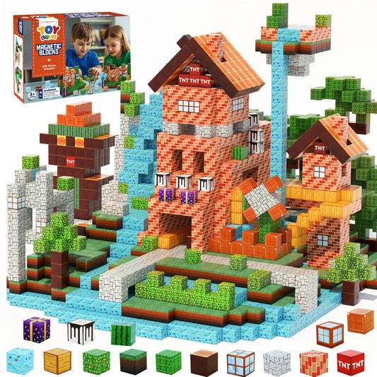 TOY Life magnetic blocks forest castle scene for creative play and STEM exploration