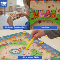 TOY Life Magnetic Color & Number Maze wand enables precise, hands-on letter learning.