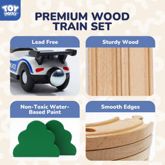 TOY Life magnetic police car set with interactive, repositionable pieces