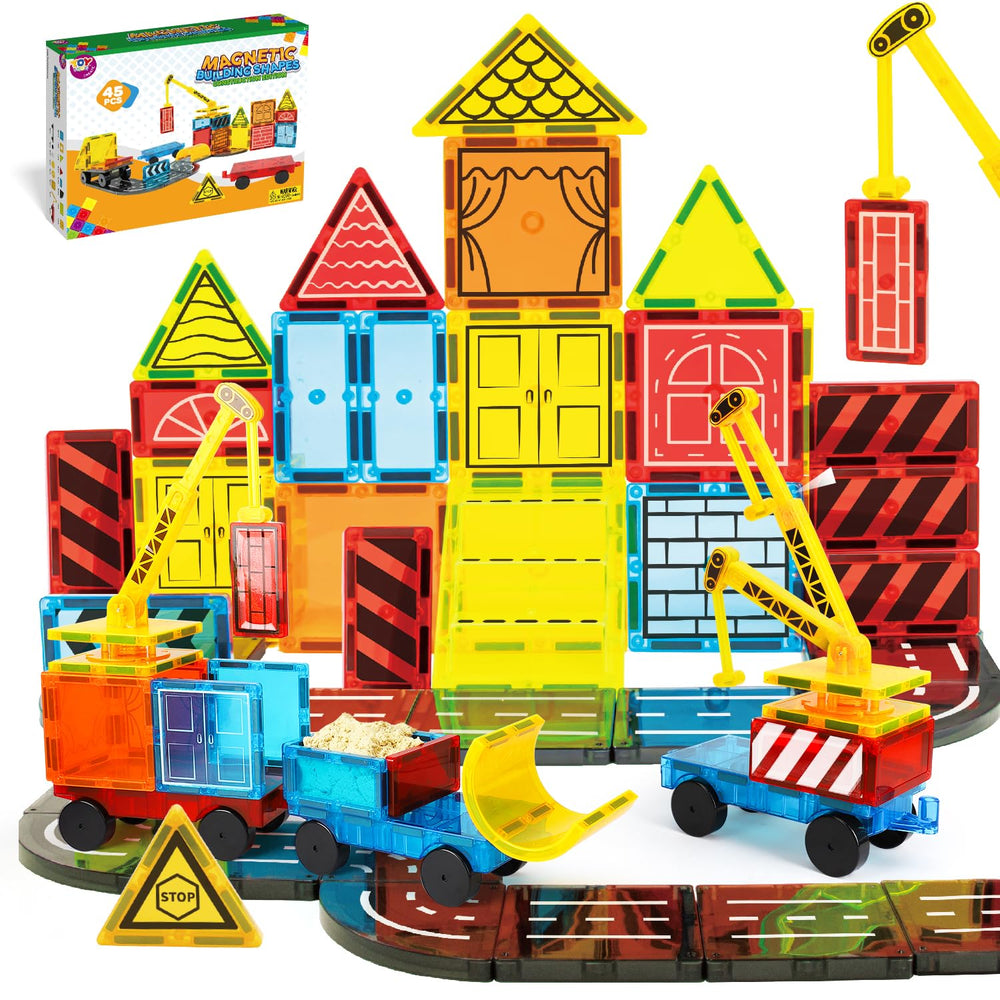 TOY Life Magnetic Tiles – Creative build with 45 pieces sparks imagination and spatial play.