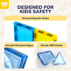 TOY Life Magnetic Tiles – Colorful pieces inspire creative problem solving during playtime.