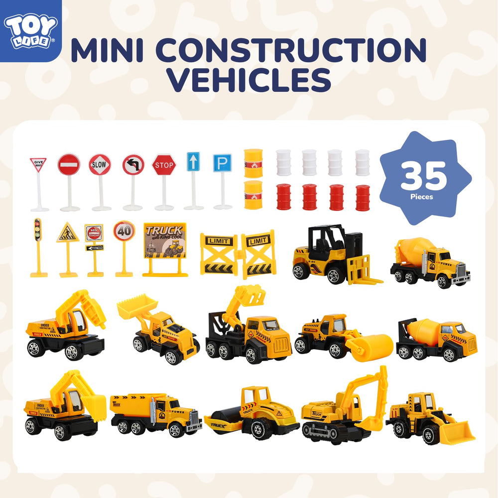 TOY Life mini excavator toy with moving parts for hands-on learning.
