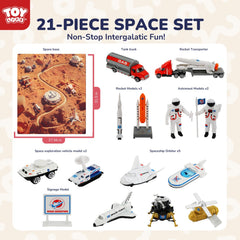 TOY Life planet surface mat provides a soft landing pad for space play.