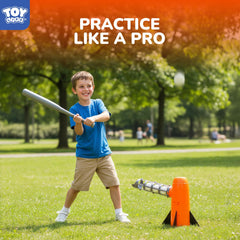 TOY Life Pop and Pitch Launcher in action for effortless batting drills