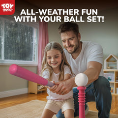 TOY Life safety base with wide stability for confident play.