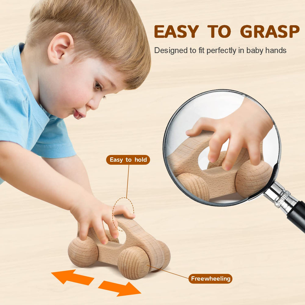 TOY Life smooth wooden car teether, easy to rinse and clean.