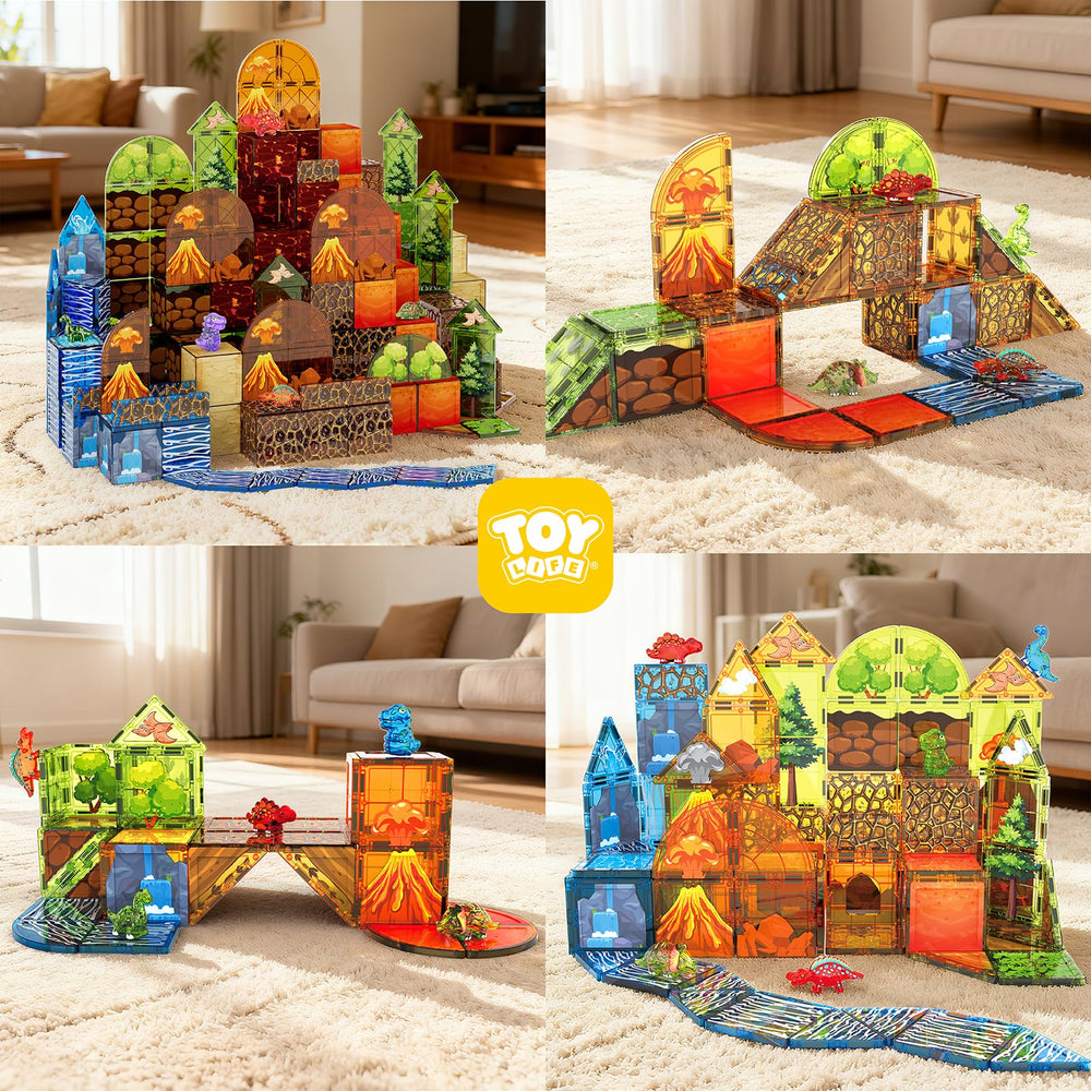 TOY Life Stegosaurus tile encourages creative layouts with safe magnetic play