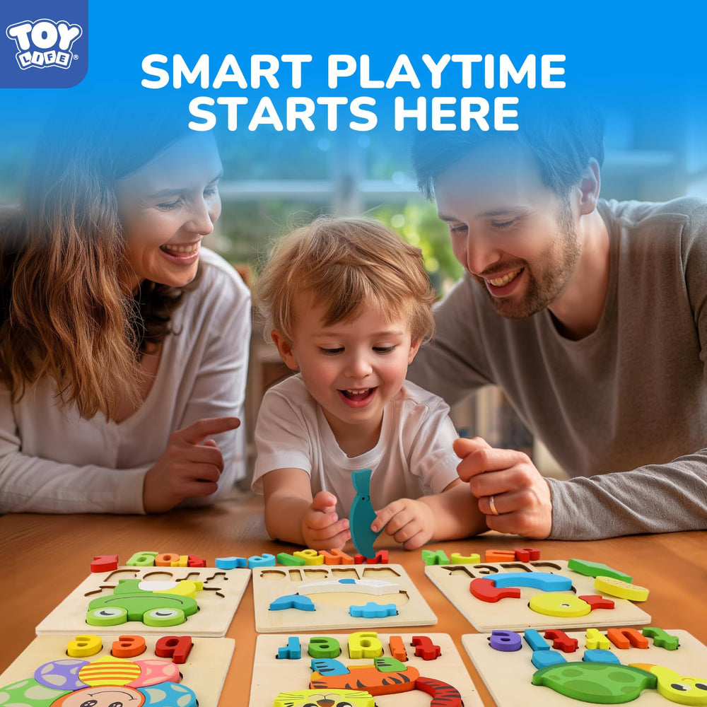 TOY Life alphabet-colored puzzle pieces boost letter and color recognition.