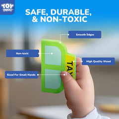 TOY Life wooden board displays a smooth finish for safe play.