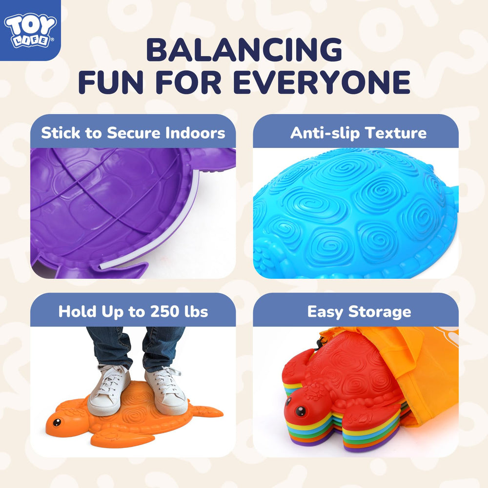 TOY Life Turtle Stone Path Layout—kids connect stones to form imaginative safari routes.