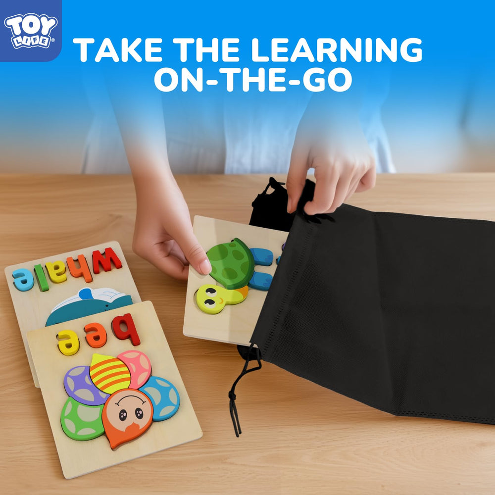 TOY Life wooden Montessori-inspired puzzle with smooth edges for safe play.