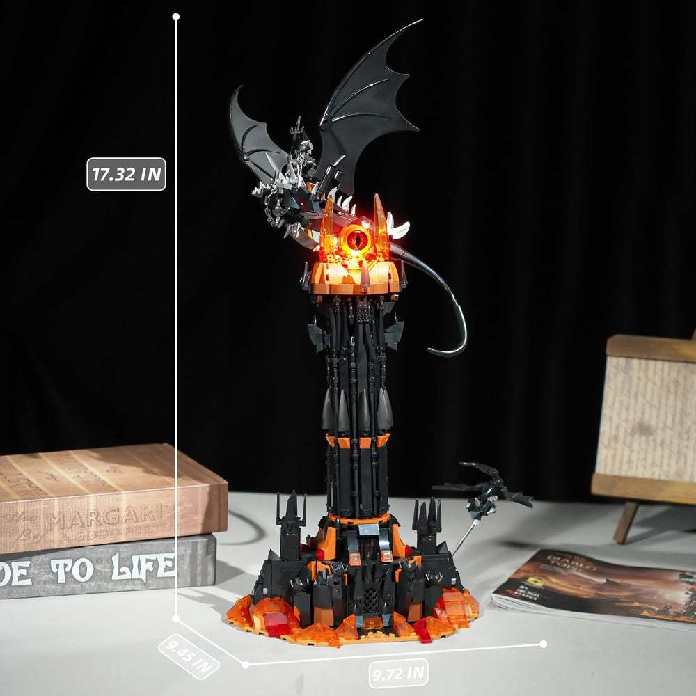 TOY PLAYER Dark Tower compatible with LEGO bricks makes integration easy.