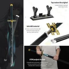 TOY PLAYER Muichirou sword with scabbard shown for safe storage and ready display