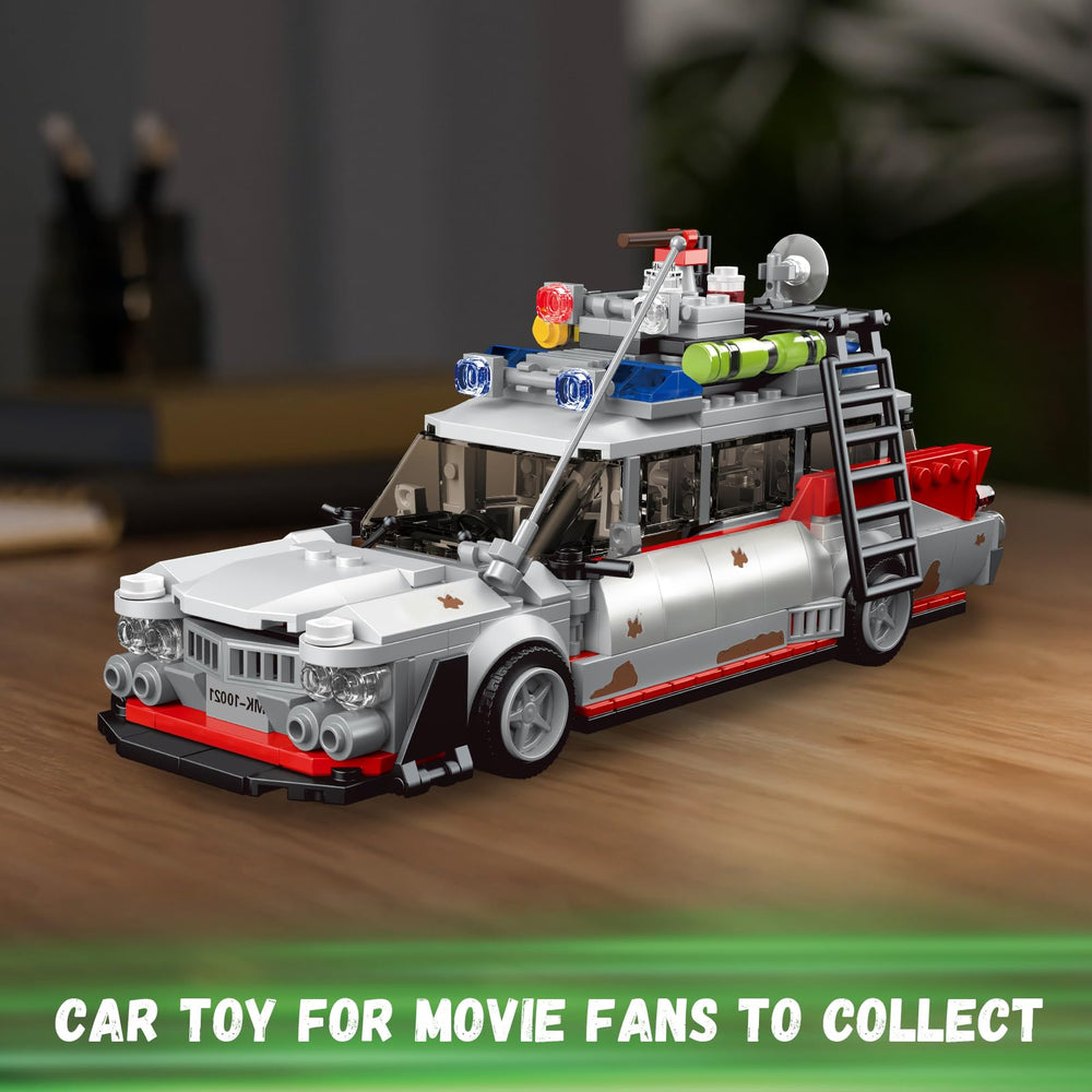 TOY PLAYER Ghost Car ECTO-1 646-piece build kit for hours of engagement.