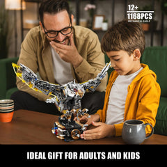 TOY PLAYER Ideas Mechanical Eagle display size fits desks and shelves.