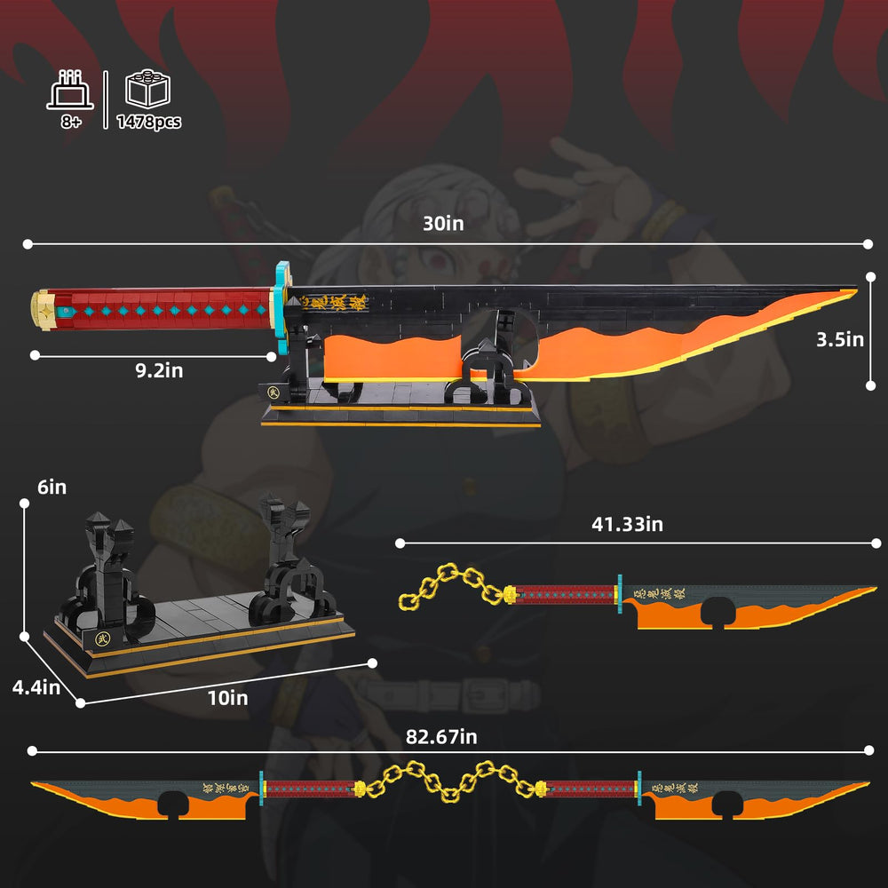 TOY PLAYER lego-compatible sword blocks for versatile builds.