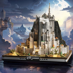 TOY PLAYER MOC Castle light feature adds warm glow for nighttime display.