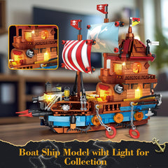 TOY PLAYER pirate ship dimensions show a compact display-ready size.