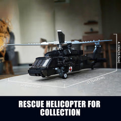 TOY PLAYER UH-60 model with detachable cabin doors supports easy minifigure access
