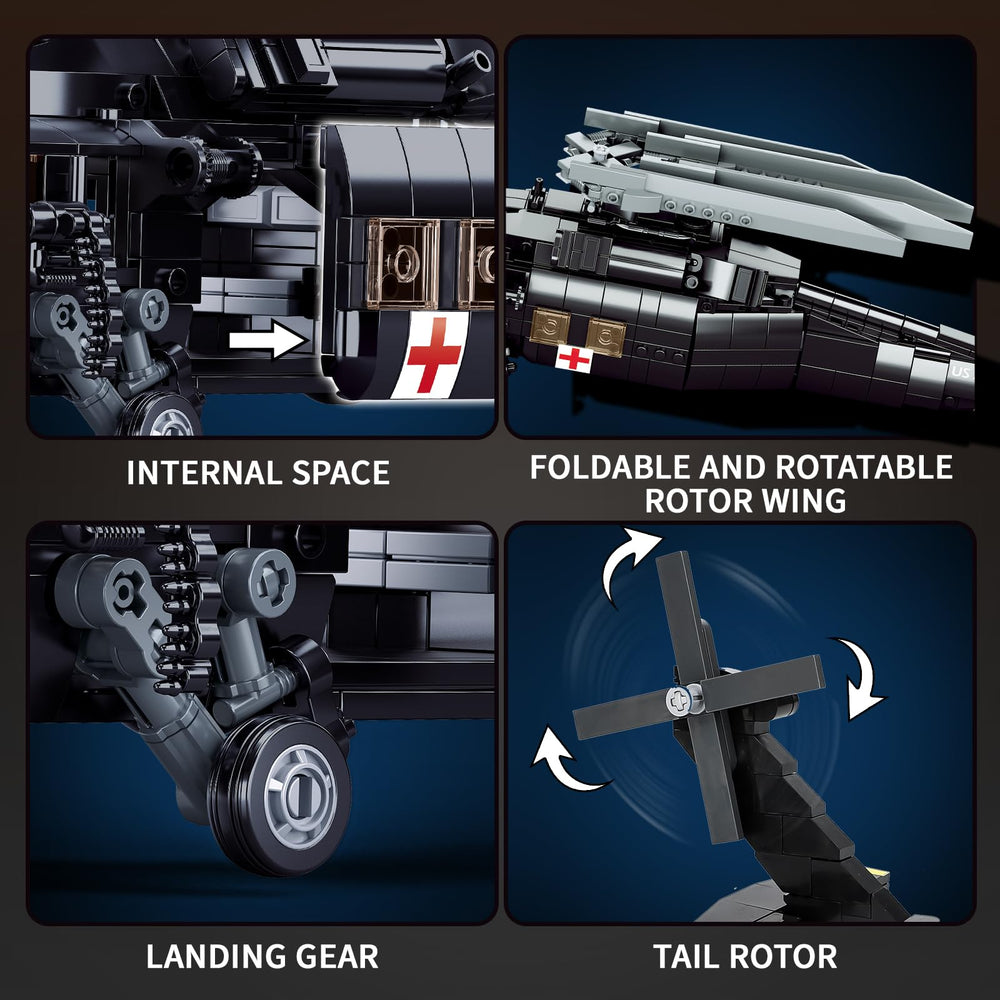 TOY PLAYER UH-60 aircraft kit enhances desk or shelf display for aviation fans