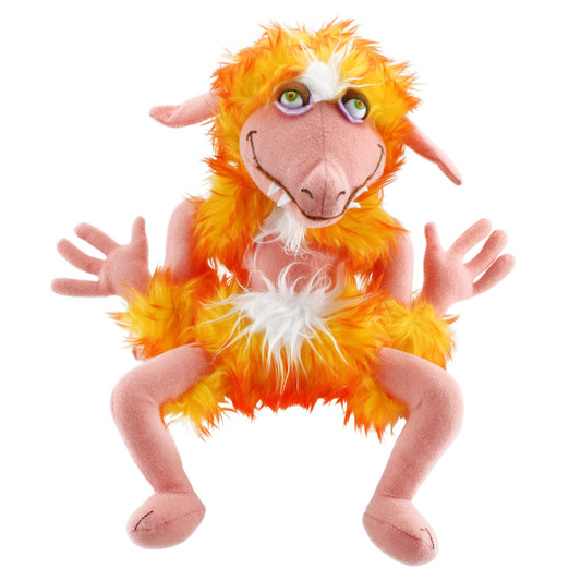 Toy Vault Labyrinth Firey plush figure, cozy display for fans.