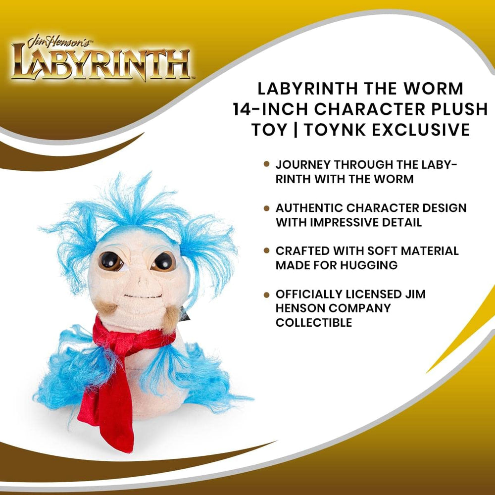 Toy Vault The Worm from Labyrinth collection Ludo plush option for variety.