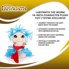 Toy Vault The Worm from Labyrinth collection Ludo plush option for variety.