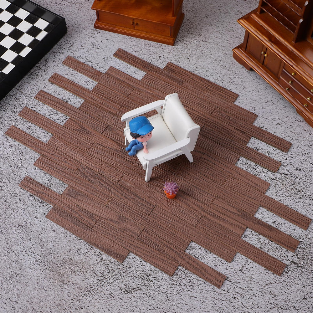 TOYANDONA mini wood flooring sheets with natural texture