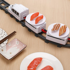 TOYANDONA Sushi Train display on Christmas table inspires shared moments.