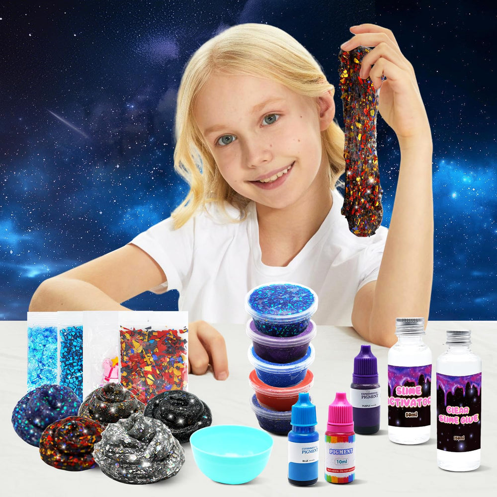 Toybreeze Galaxy slime patterns showcase space-inspired designs for imagination