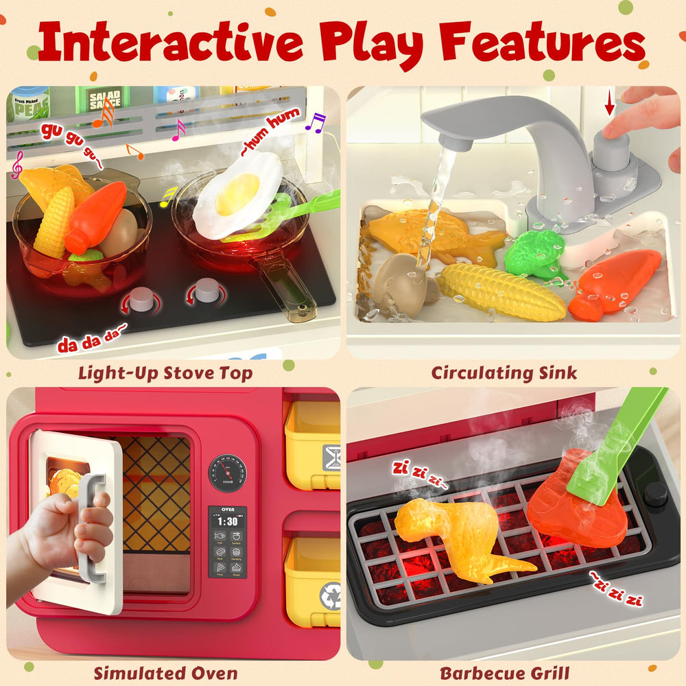 Toycost stove top lights and sounds ignite imaginative pretend meals.