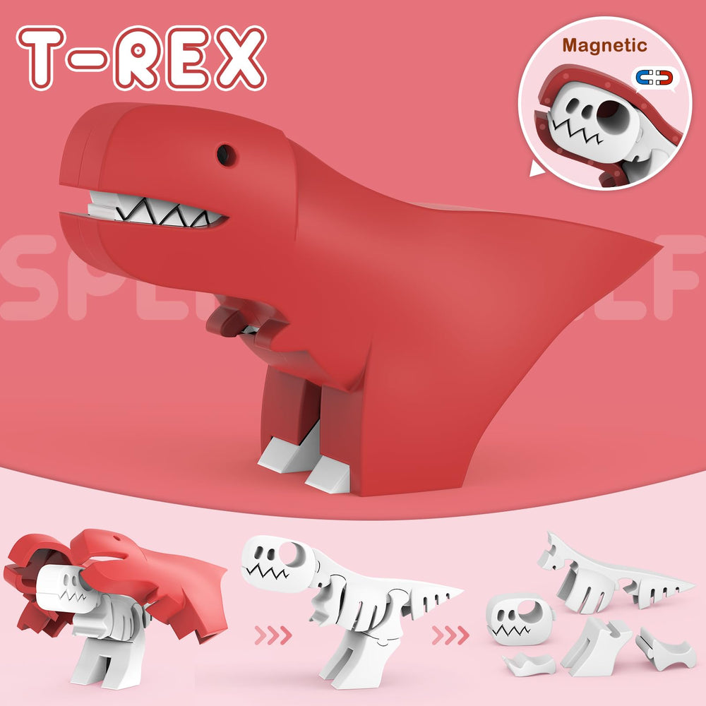 Toycost magnetic elephant features a split shell for easy assembly and learning.
