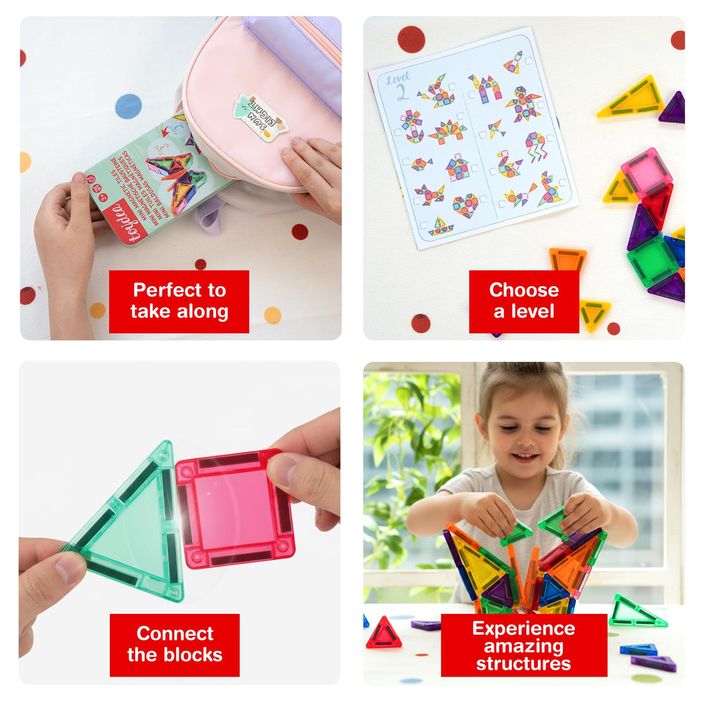 Toydea magnatiles compatible with classic tiles for extended play