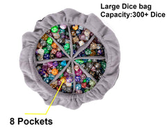 TOYFUL large DND dice bag with eight pockets for dice and accessories