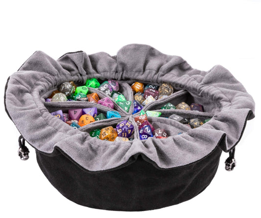 TOYFUL large DND dice bag with round base keeps dice organized during play