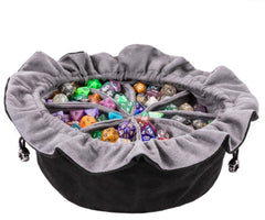 TOYFUL large DND dice bag with round base keeps dice organized during play