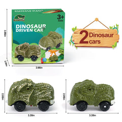 ToyFuntasy dino track car rubber-wheeled design for smooth, non-slip play