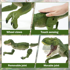 ToyFuntasy RC dinosaur dynamic lights illuminate nighttime dinosaur adventures