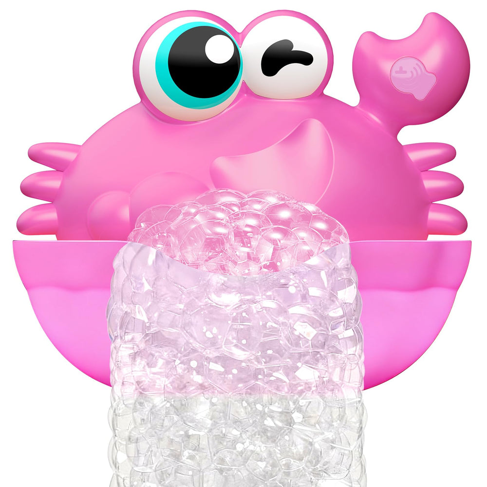 Toyjolka light up crab bath toy with bubbles and glowing LED lights for a sparkling bath time