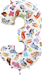 Toyland Bluey Bingo 26 inch number balloon for party decor and celebration