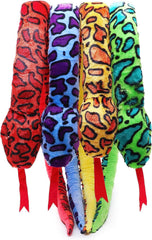 Toyland giant plush snake in soft fabric, ideal for comforting night hugs.
