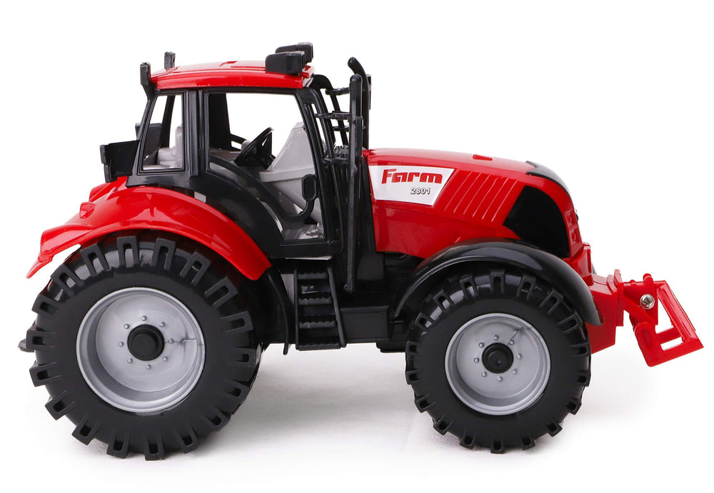 Toyland kid playing with tractor featuring opening bonnet boosts imaginative farm roleplay