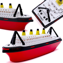 Toyland Titanic replica boat side view, ideal for bath time play